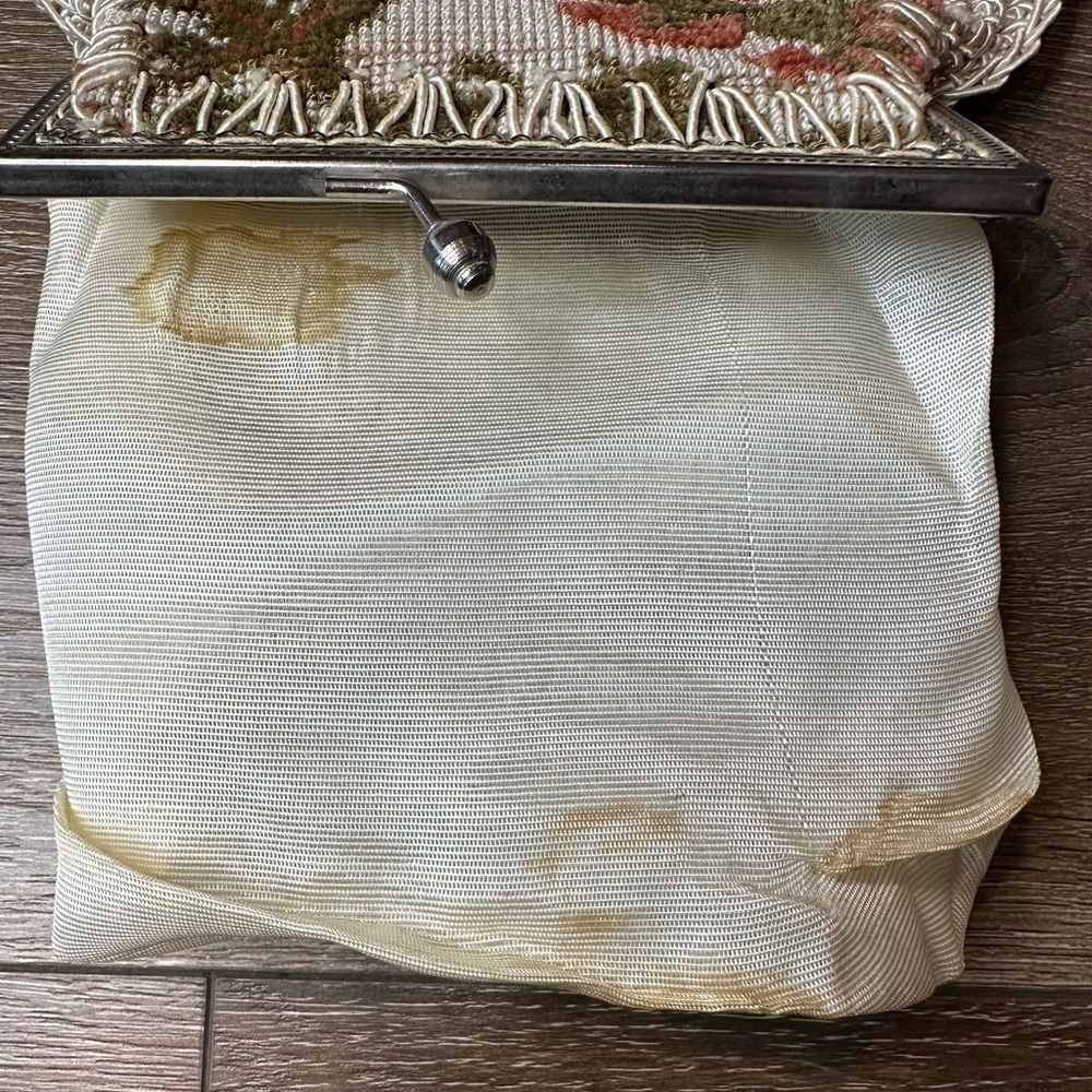 VINTAGE Mister Simon Ernest Floral Tapestry Clasp Purse Made in ITALY 40s 50s - Picture 14 of 15